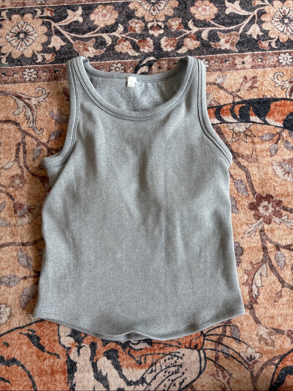 Women’s Racerback Ribbed Tank Top - Gray